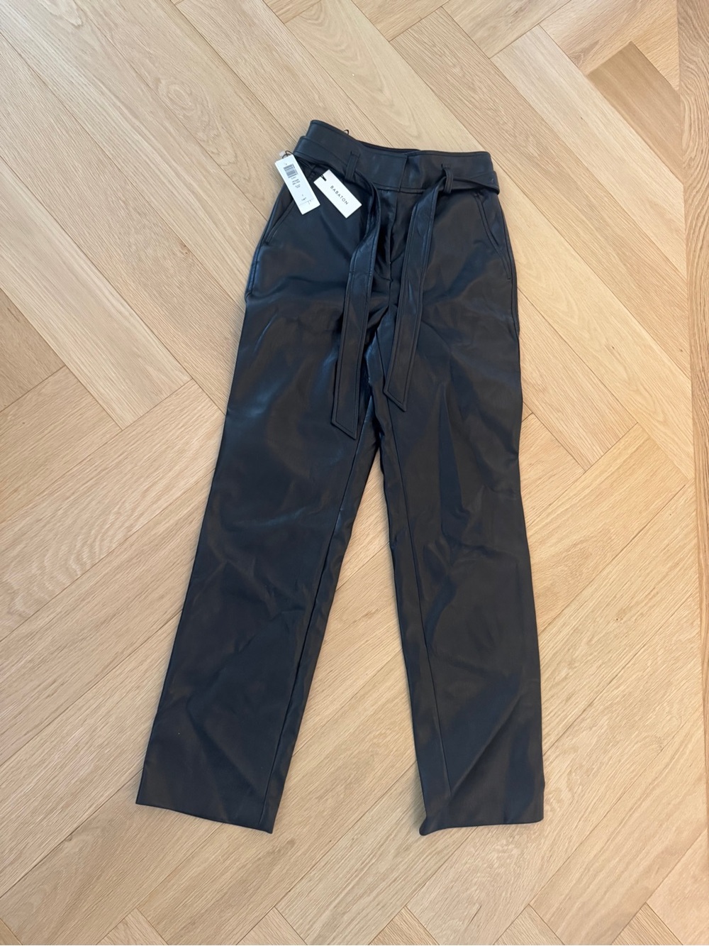 Babaton Black Belted Trousers